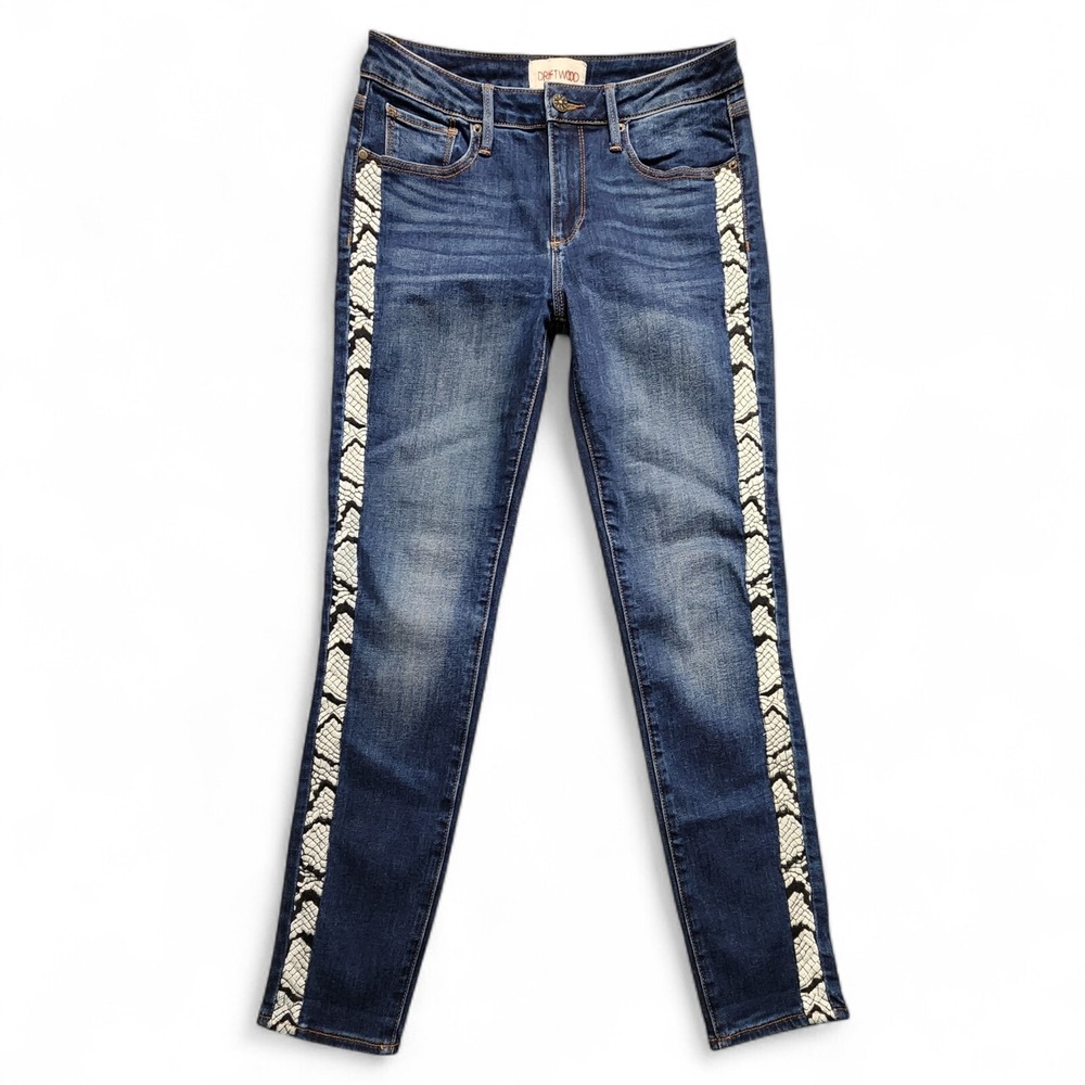 Driftwood Jeans‎ Jackie Skinny X Snake Stripe Womens 27x28 Stretch Sundance
